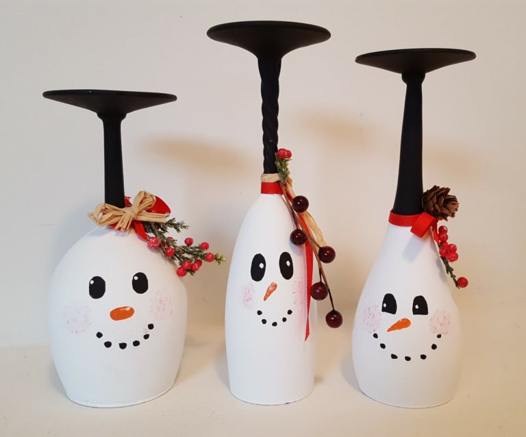 Snowman Crafts - Christmas Candle Stands