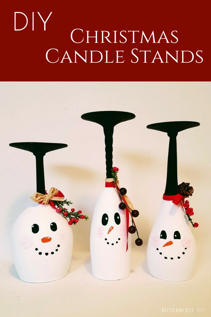Snowman Crafts - Christmas Candle Stands