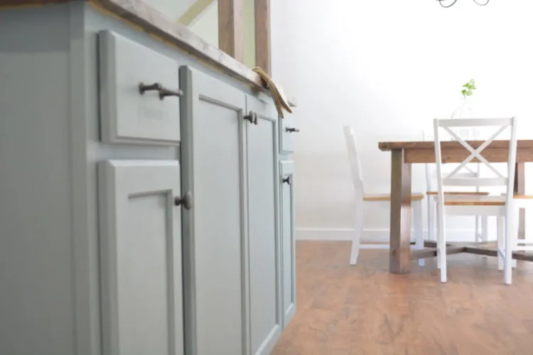 kitchen island with breakfast bar