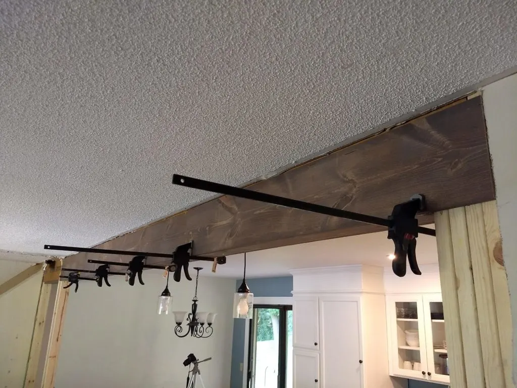 DIY wood beam wrap