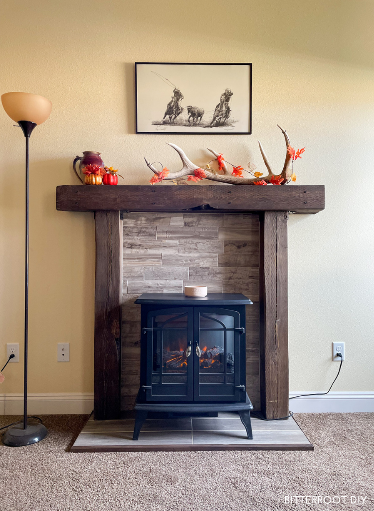 DIY Fireplace with Electric Stove