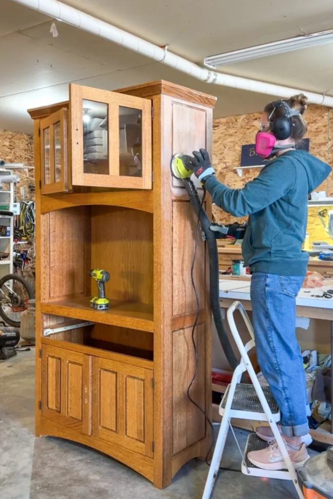 diy coffee bar hutch makeover_step 1