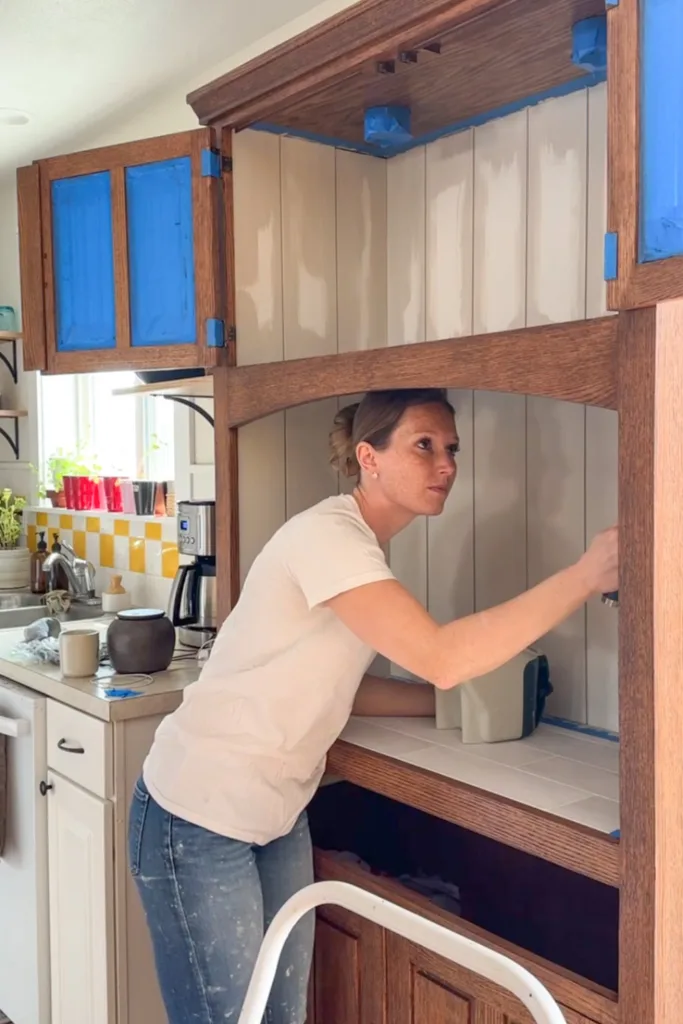 diy coffee bar hutch makeover_step 5