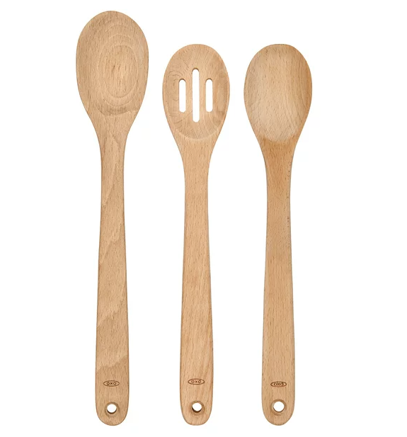 OXO Softworks 3-Piece Wood Spoon Set, Brown