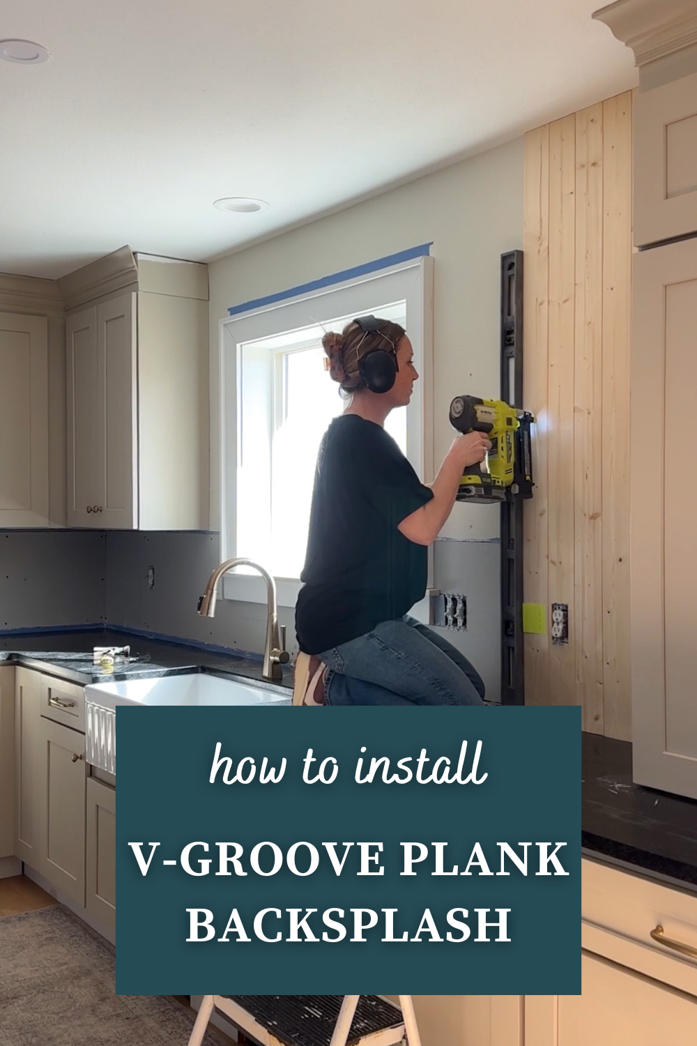 How to Install a V-Groove Plank Kitchen Backsplash