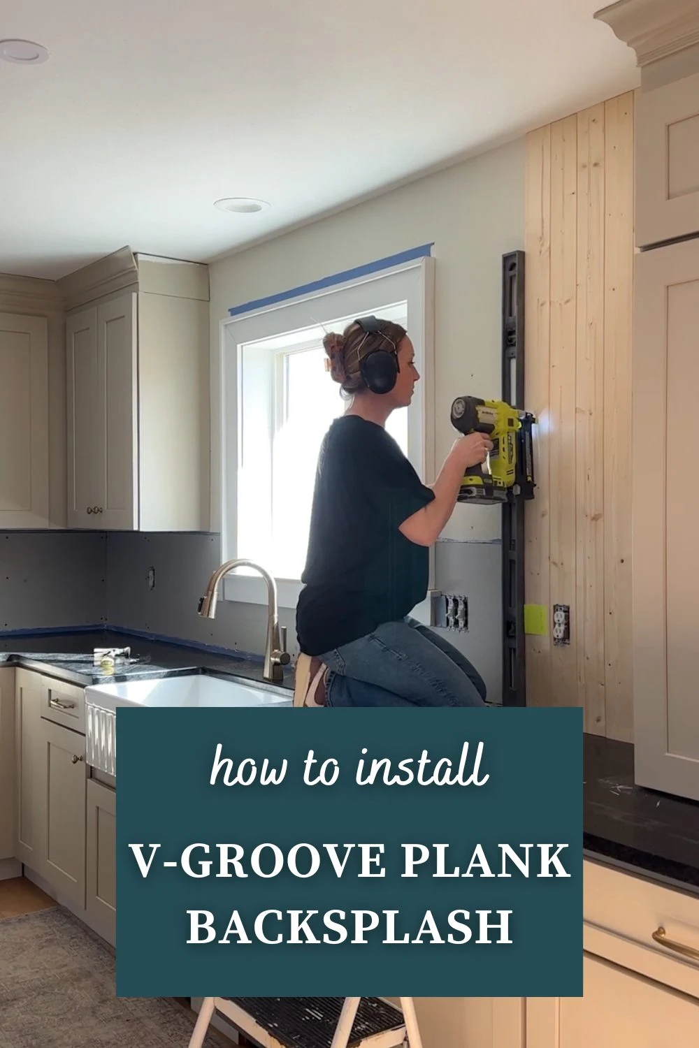 How to Install a V-Groove Plank Kitchen Backsplash