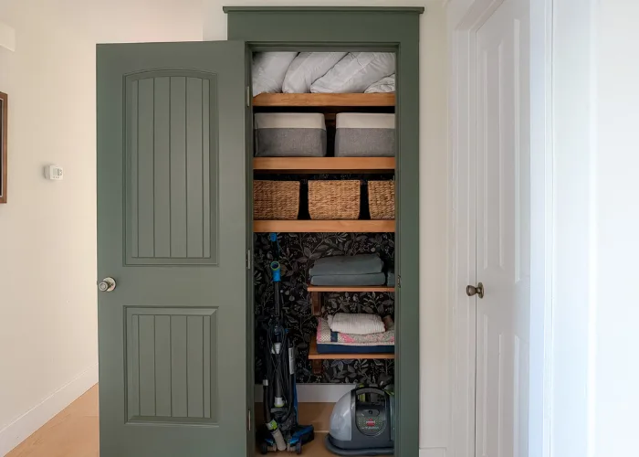linen closet over the staircase