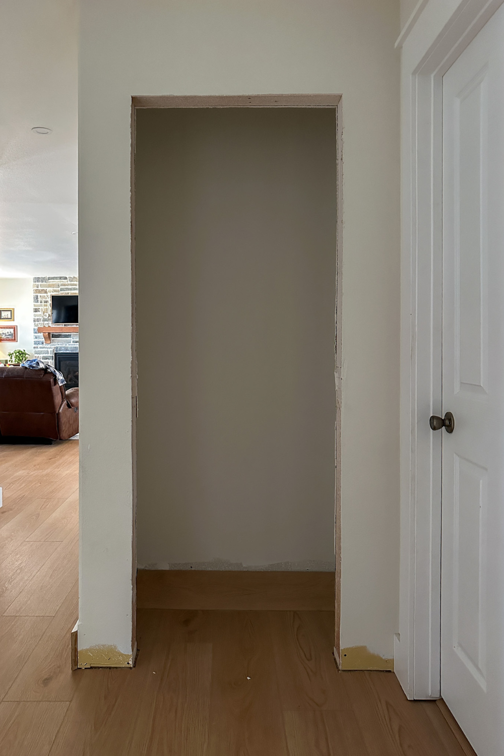 linen closet over the staircase