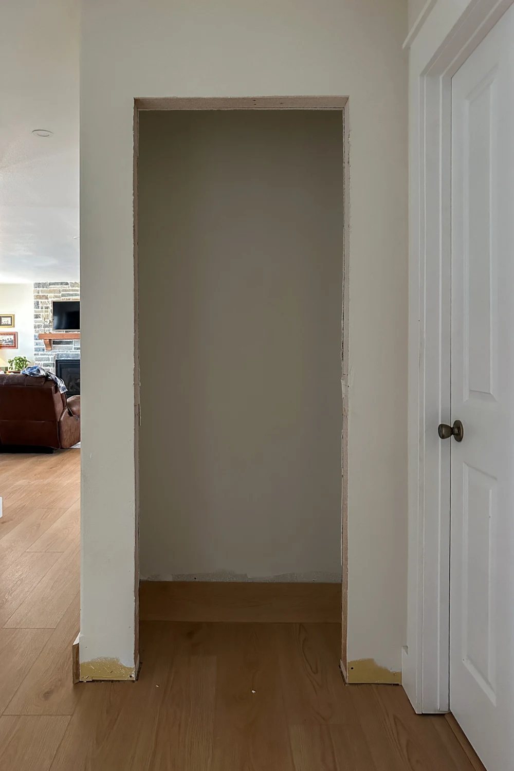 linen closet over the staircase