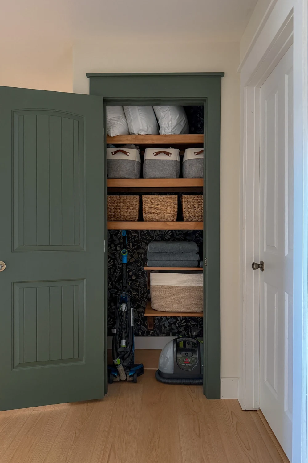 linen closet over the staircase